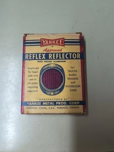 Vintage Yankee #139 Amber Reflex Reflector. Aluminum. For Cars Trucks Buses. NOS - Picture 1 of 5