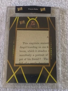 2022 Pieces of the Past Leonardo Da Vinci & Michelangelo DJR-2 Authentic Relic - Picture 1 of 2