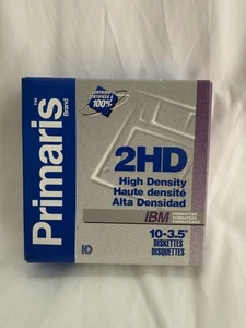 Primaris 2HD 3.5" Disks Diskettes 1.44MB 10-Pack IBM Formatted Sealed - Afbeelding 1 van 6