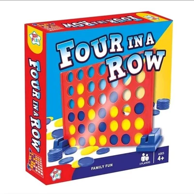 Four in a Row Board Game 4 Line Family Entertainment Fun Travel Kids Educational - Image 1 of 4