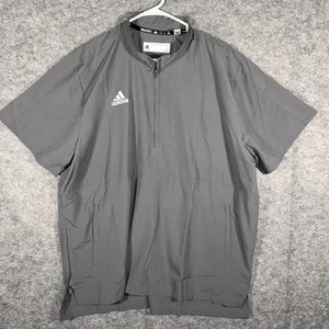 Adidas Sideline Short Sleeve 1/4 Zip Pullover XL Jacket Windbreaker 🔥 - Picture 1 of 8