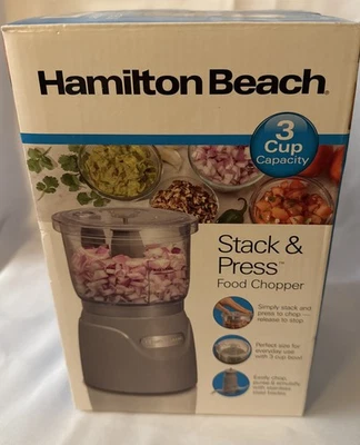 Hamilton Beach Gray Chopper Stack & Press Food Processor 3 Cup 72740 - Image 1 of 4