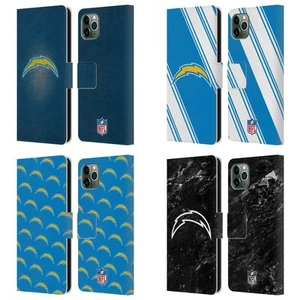 NFL LOS ANGELES CHARGERS ARTWORK LEATHER BOOK CASE FOR APPLE iPHONE PHONES - Picture 1 of 10
