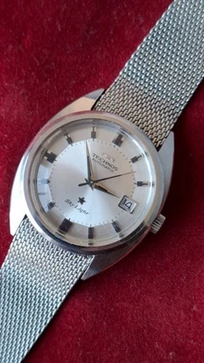 Reloj para hombre Technos Sky Light vintage años 70 esfera pastelera automático hecho en Suiza Foto 1 de 4