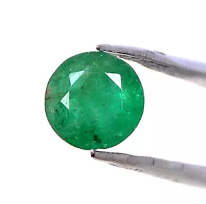 1,18 CTS Zertifiziert Natur Smaragd Rund Schnitt 7 mm Facettiert Lose Edelstein - Bild 1 von 6