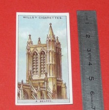 1922 WILLS CARD DO YOU KNOW CIGARETTES? DID YOU KNOW #6 BELFRY WINDOWS BELFRY