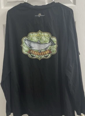 Camisa de pesca Hook & Tackle para hombre XL protección solar manga larga negra excelente estado Foto 1 de 4