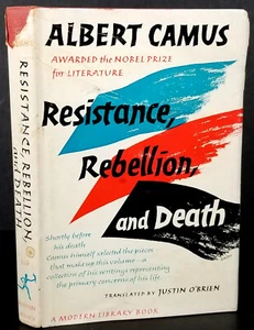 Resistance, Rebellion, and Death, Albert Camus, Modern Library 1960 Hardcover - Picture 1 of 7