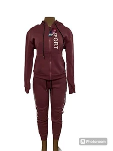 Women Fashion Casual Zipper Hooded Tops+ Harem Pants Matching Set Outfits #Y - Picture 1 of 9