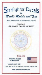 1/350 Starfighter Decals - USS Nimitz CVN68 1975-83 Deck Markings for Trumpeter - Picture 1 of 1