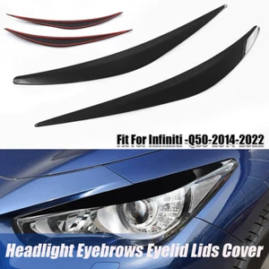 2X Faro Párrafo Tira de Cejas Cubierta de Recorte para Infiniti Q50 2014-2019 - Imagen 1 de 10
