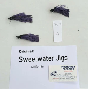 Lote de plantillas de agua dulce - plantillas de bajo de agua dulce = lote de 3 - 3/8 oz púrpura - Imagen 1 de 1