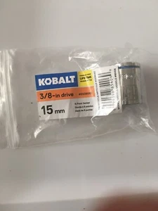 Kobalt 3/8-in Drive 15mm Shallow 6-point Metric Socket 0338082 - Picture 1 of 3