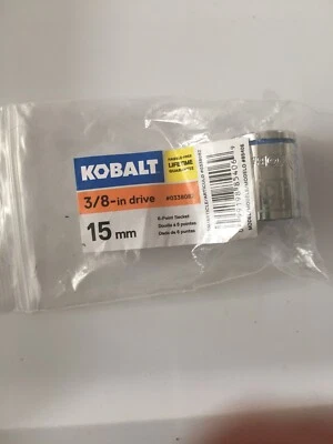 Kobalt 3/8-in Drive 15mm Shallow 6-point Metric Socket 0338082 - Image 1 of 3