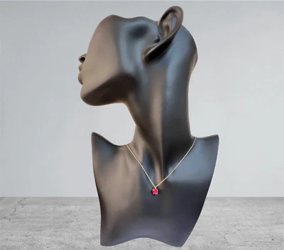 collana donna ragazza argento 925 anallergico rose' cuore rosa - Immagine 1 di 4