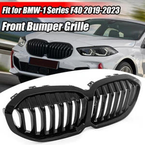 Gloss Black For BMW F40 1-Series 2019-2023 Front Kidney Grille Grill Replacement - Picture 1 of 11