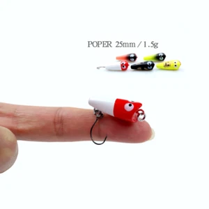 8PCS 1.5g Small Popper Topwater Fishing Lure Mini Hard Bait Wobblers Swimbait - Picture 1 of 6