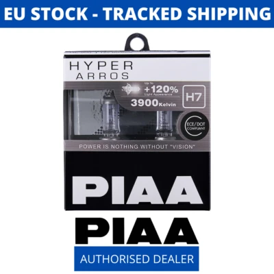 PIAA HYPER ARROS 3900K Car BULBS Up to +120% More light (H7)(HE-903)(Twin Pack) - Image 1 of 4