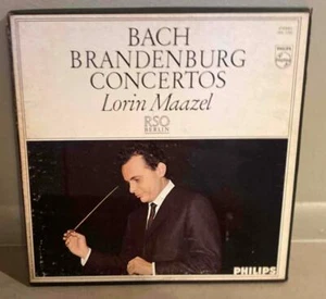 BACH BRANDENBURG CONCERTOS LORIN MAAZEL PHILIPS TWO-LP BOX SET NEAR MINT - Picture 1 of 4