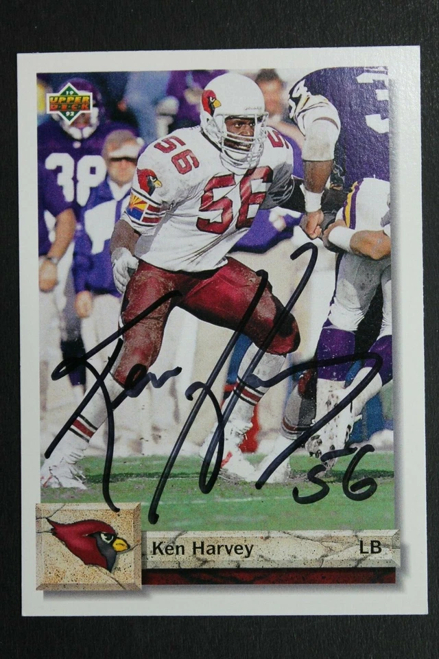 Ken Harvey Cardinals Cal Autographed 1992 Upper Deck #268 Signed Football Card  - Image 1 of 3