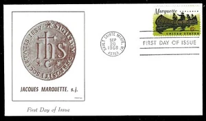 1356 6c Stamp (1968) PERE MARQUETTE FDC By The Prestige Cachets - Scarce !! - Picture 1 of 4