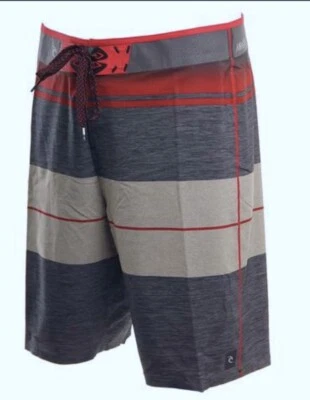 RIP CURL Mirage MF Eclipse ULT Grey Red Board Shorts Swim Trunks Mens Boys 28 30 - Image 1 of 4