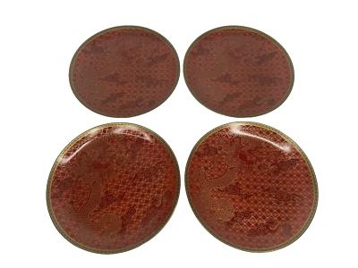 Williams Sonoma Лунные Новогодние Обеденные Тарелки Красный Дракон Набор из 4 A - Изображение 1 из 4