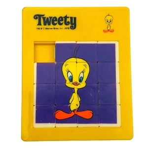 Vintage 1979 Tweety Schiebepuzzle Spielzeug Spiel Looney Tunes - Bild 1 von 5