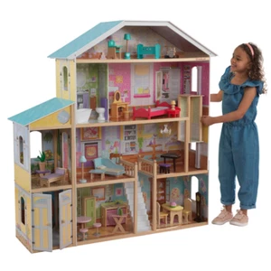 Majestic Mansion Wooden Dollhouse with 34 Accessories - Picture 1 of 12