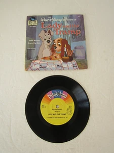 VINTAGE Walt Disney See Hear Read LADY AND THE TRAMP Story Book & Record  #307 - Picture 1 of 5