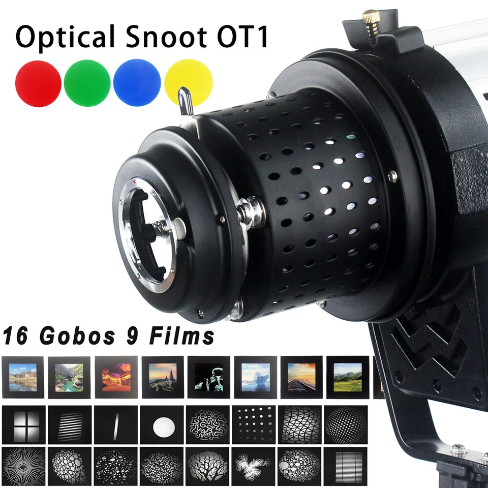 Focalized Optical Snoot Conical Condenser Snoot Bowens Mount With 16 Gobos - Image 1 of 4
