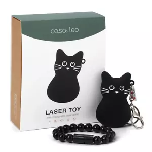 Casa Leo Recargable Cambiable Láser Gato Juguetes Gato Negro NUEVO - Imagen 1 de 5