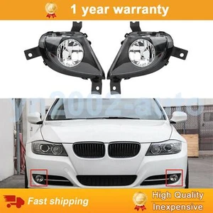 Pair Front Bumper Replace Clear Fog Lights Lamps For BMW E90 E91 323i 328i 335i - Picture 1 of 10