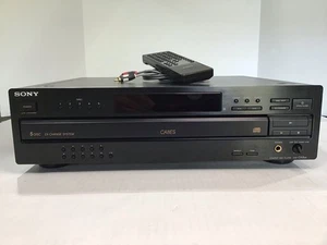 Reproductor de CD cambiador de 5 discos Sony CDP-CA8ES con control remoto, correas nuevas, reparado, probado - Imagen 1 de 23