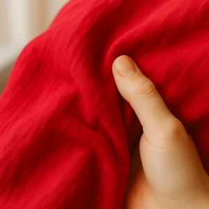 Sizzling Red Linen Fabric by the Yard – Perfect for Clothing & Home Décor - Picture 1 of 10