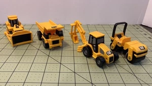 Caterpillar Mini CAT Construction Trucks Machine Plastic 3.50 in Yellow Lot of 4 - Picture 1 of 5