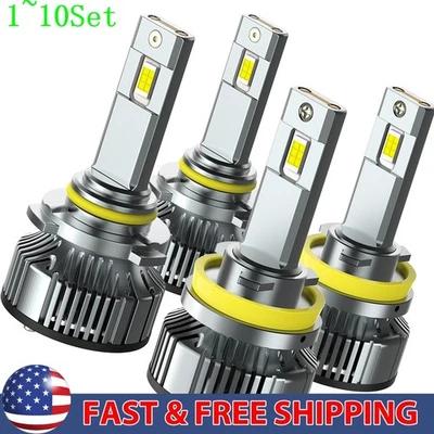 H11 9005 Combo LED Bulb Headlight High Low Beam White Bright Plug Play 1-10Set - Image 1 of 4