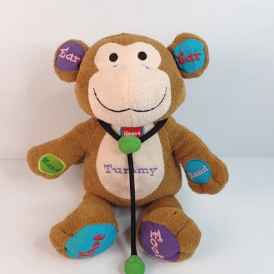 Cuddle Barn Dr. Charlie Monkey Plush Stuffed Animal Doctor Sounds Talks Sings - Image 1 of 4