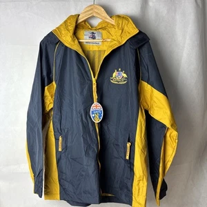 Joey Roo Vintage Australia Windbreaker Jacket Blue And Gold Size Medium - Picture 1 of 11