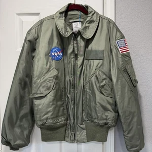 Vintage NASA Flyers Jacket Cold Weather CWU-45/P Pilots Fire Resistant Size XL - Picture 1 of 11