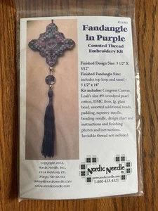 Nordic Needle Fandangle In Purple Counted Thread Embroidery Kit Roz Watnemo - Picture 1 of 2