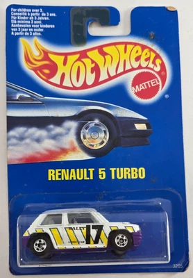 Hot Wheels Blue Card International - Renault 5 Turbo White w/ Purple Base - MOC - Image 1 of 4