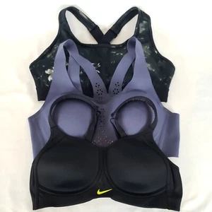 Sports Bra Lot of 3 Medium Victorias Secret Angel Max Nike Adidas Parley 34B 36C - Picture 1 of 11