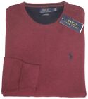 Polo Ralph Lauren Sweat Shirt Sweater Red Waffle Knit Long Sleeve Sweater $110