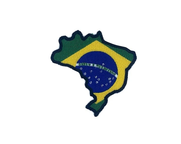 AKACHAFACTORY Patch aufnaher aufbugler applikation bügelbild brasilien flaggen fahne flagge