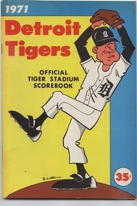 1971 Detroit Tigers  vs California Angles Scorebook - Bild 1 von 2