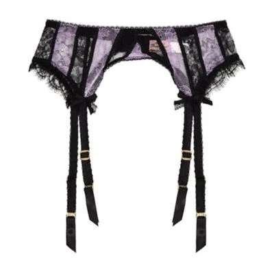 Agent Provocateur Saffi Lilac Black Suspender AP2 Small NWT - Image 1 of 4