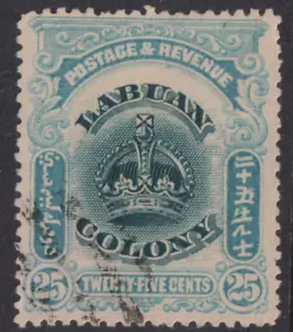 LABUAN 1902 -1903 Crown 25c Good Used (p412) - Picture 1 of 1