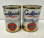 Lot Of 2: Gulfpride Motor H. D. Select Motor Oil Cans