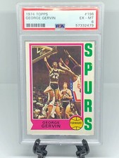 1974 TOPPS GEORGE GERVIN ROOKIE CARD #196 PSA 6